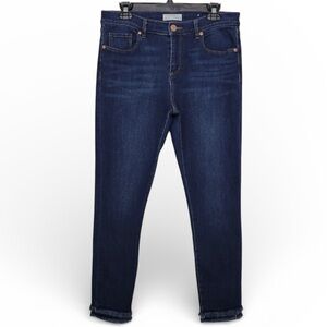 LOFT Double Raw Hem Modern Skinny Stretch Jeans Women's 10/30